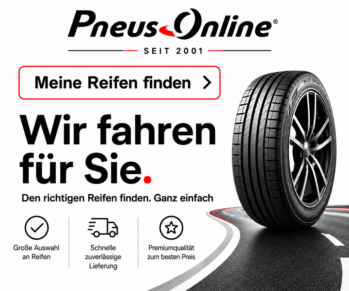 Autoreifen online finden auf Pneus Online Frankreich
