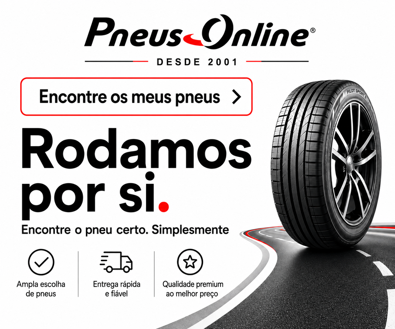Encontrar pneus de automóveis online na Pneus Online França